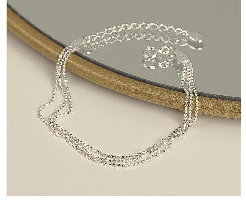 5g Weight Bracelets Classification 1 Piece Quantity Daily Occasion 925 Sterling Silver Material Round, Solid Color Pattern Women's Gender Polishing Design Simple Style Style 925 Sterling Silver Bracelets Simple Style 10