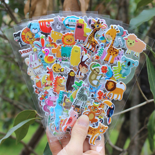 Factory Direct supply three-dimensional stickers concave-convex children Cartoon Cartoon stickers PVC paste baby reward bubble stickers