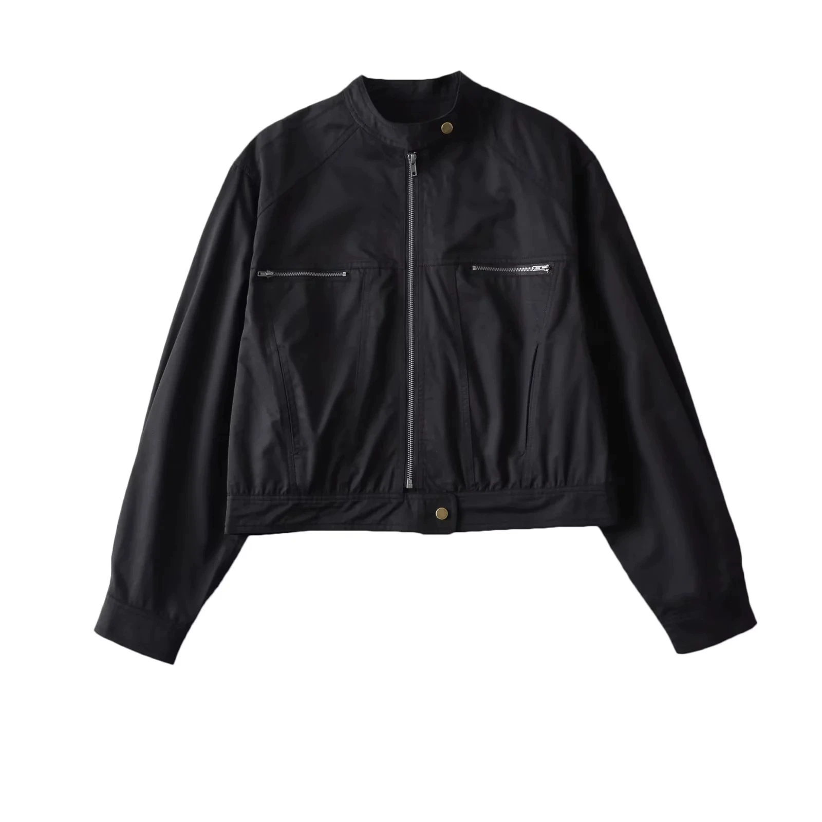 Brand autumn jacket for leisure with zipper, European style, 2023, loose fit