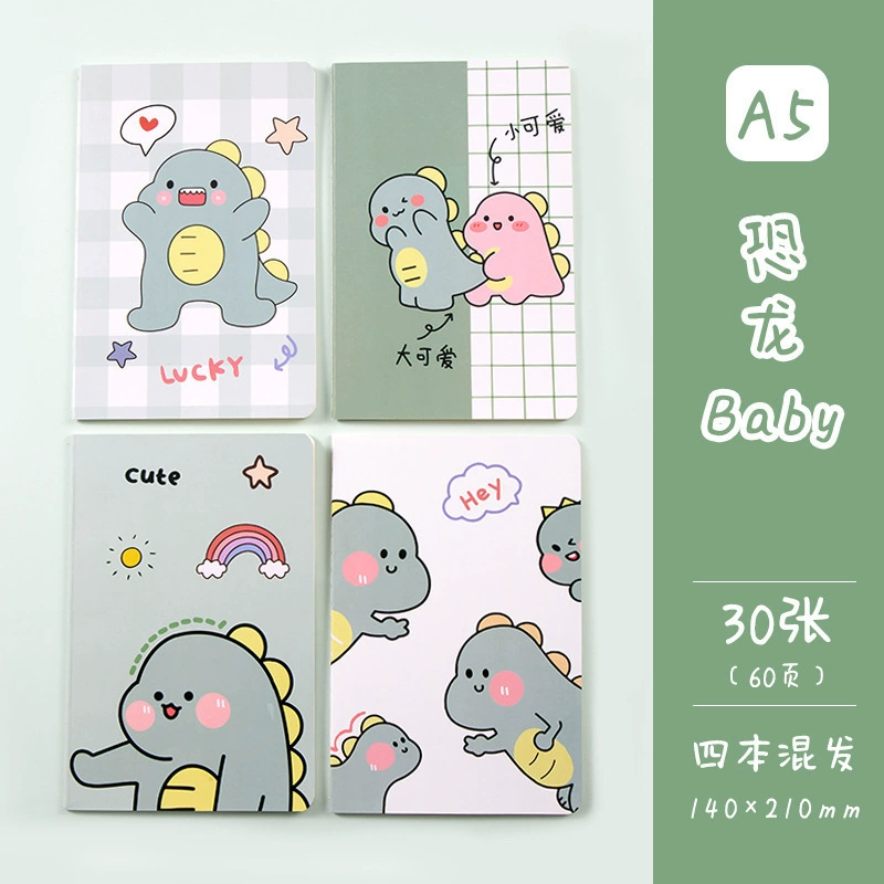 A5 Cartoon Notebook — Cute Children's School Notepad, Lined Pages, Multiple Cover Designs