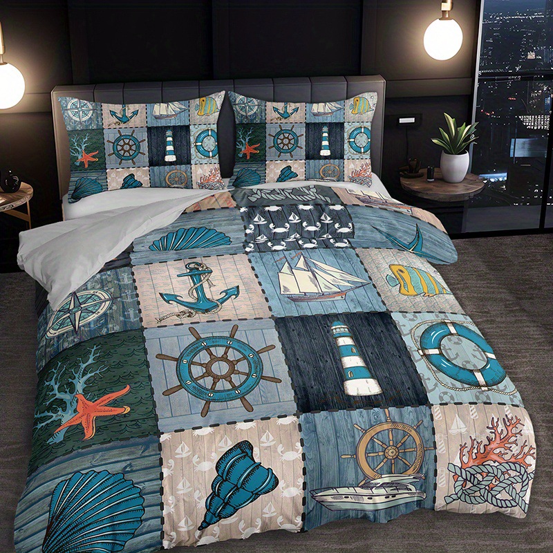 Texteles caseros abrasivos impresión digital piel-profiliable edredón kit de barco flácida mano fábrica de fuente TEMU / JIT Nordic