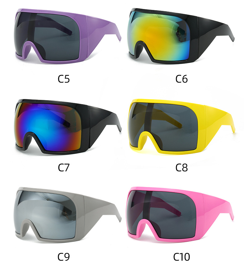80g Weight Full Frame Glasses Structure Sunglasses Classification PC, UV400 Protection Lens Material Special-Shaped Mirror Glasses Style Travel, Fishing Occasion Geometric Pattern Unisex Gender Lady Style Lady Geometric PC UV400 Protection Special-Shaped Mirror Full Frame Women's Sunglasses 2