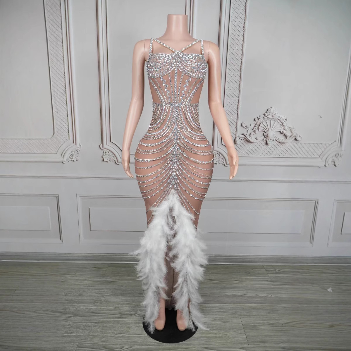 Shiny elegant sexy evening dress