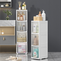 多層引き出し式挟み収納棚客間玩具ロッカー家庭用プラスチック収納棚間食収納棚