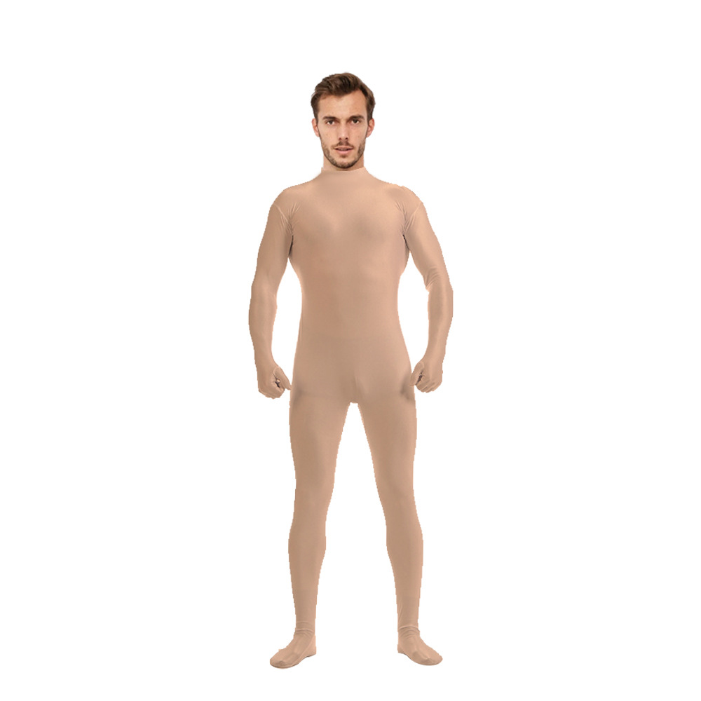 Body de 5 piezas de color sólido, estilo zentai, para danza y espectáculos, éxito de ventas transfronterizo.