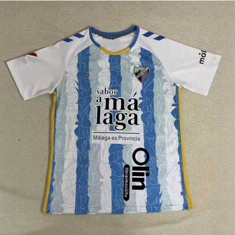 Malaga Jersey Home and Away T-Shirt Men's Sports T-Shirt Children's Short Sleeve Summer T-Shirt