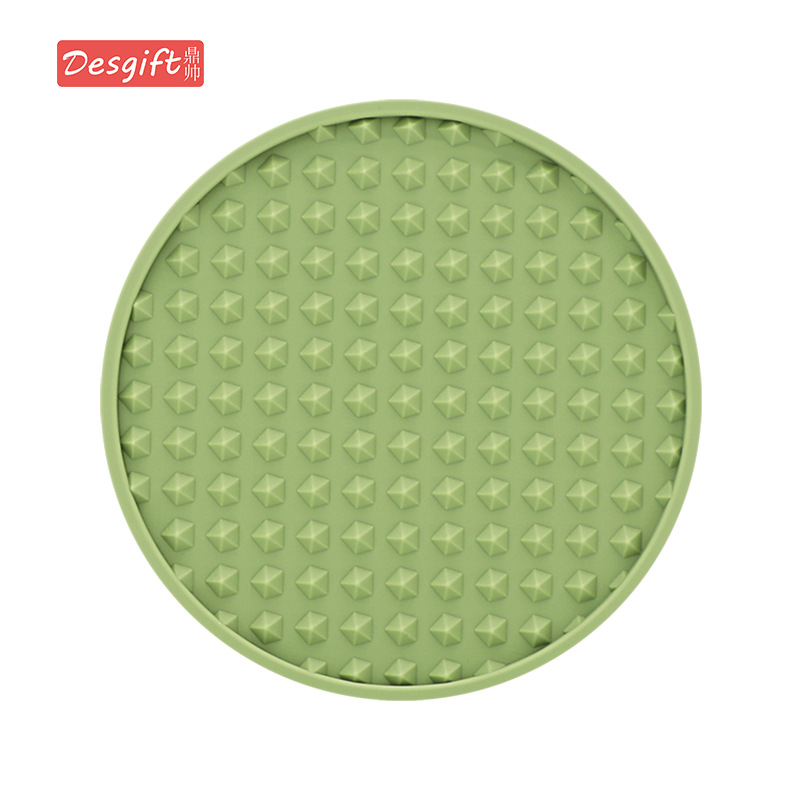 Pentagram posavasos resistente al calor posavasos alimentos grado silicona Morandi color 10cm ronda posavasos logotipo imprimible