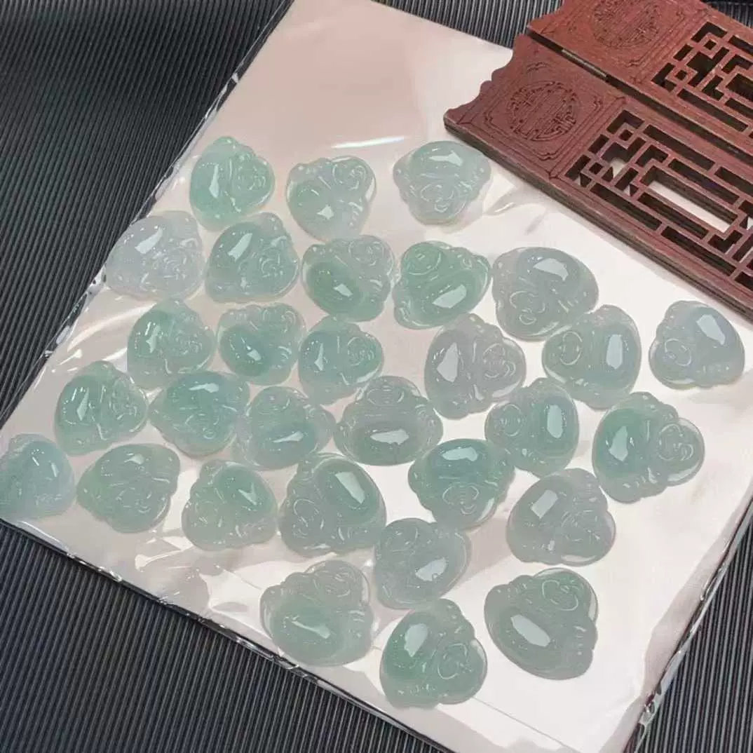 天然缅甸玉翡翠A货观音佛吊坠男女款玉石弥勒佛挂件饰品直播热销