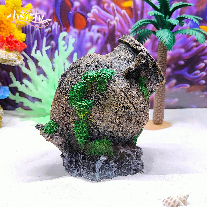 Esquiva transfronteriza de la casa, decoración de la pecera, frascos gastados, decoración de acuarios antiguos, nuevos peces y camarones, casa de descanso