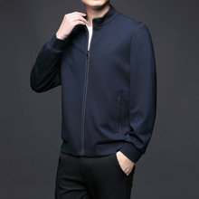2024早春季男式水洗夹克新款薄款青年韩版立领男装针织上衣外套潮