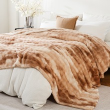 a类沙发泡泡印花毛毯冬季加厚盖毯 珊瑚绒纯色毯子外贸电商代批发