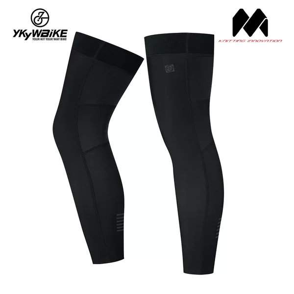 Ykywbike Cross-Border Winter Hot-Selling Cycling Leg Warmers Solid Color Waterproof Fleece-Lined Warm Miti Fabric Leg Warmers Wholesale