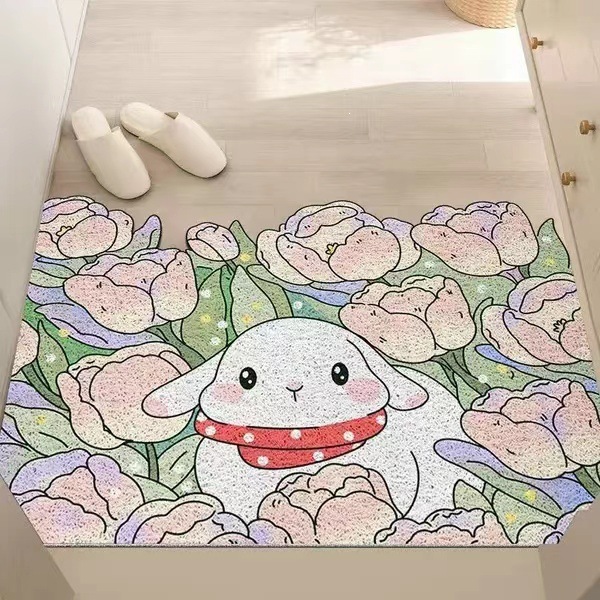 Customizable household electric vehicle floor mat, anti-slip and dirt-removing, can be cut to size, modern and simple design