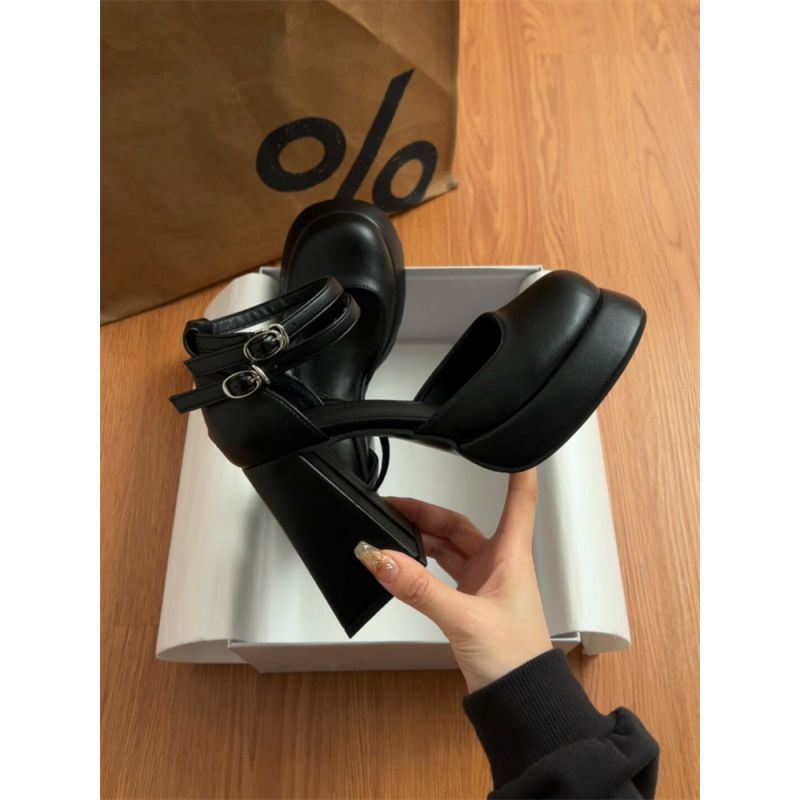 French High Heels 2024 New White Barbie Fairy Style Single Shoes Heightened Thick Heel Mary Jane Shoes Wedding Dress Artifact French High Heels 2024 New White Barbie Fairy Style Single Shoes Heightened Thick Heel Mary Jane Shoes Wedding Dress Artifact