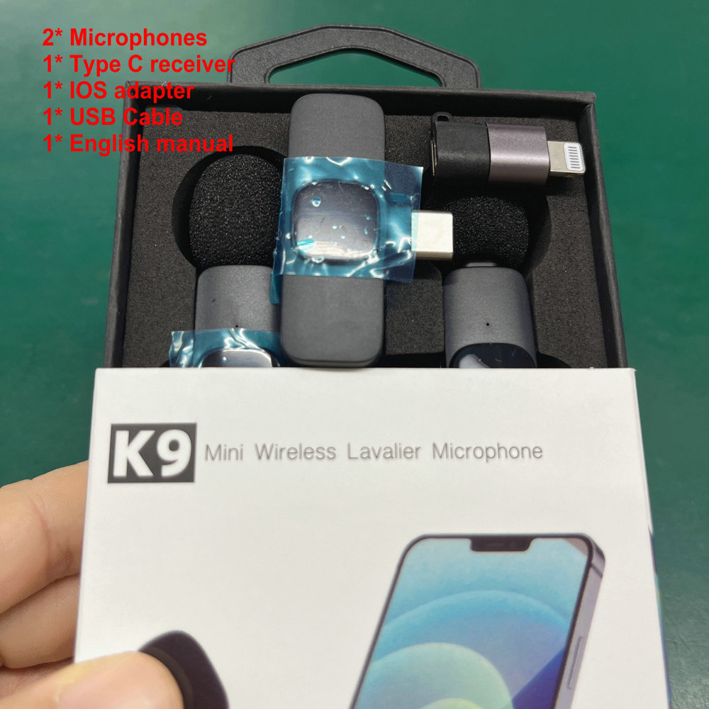 Explosión de stock transfronterizo inalámbrico de collar MackK9 Q8 F11 un arrastrar un arrastrar dos micrófono de reducción de ruido de teléfono móvil