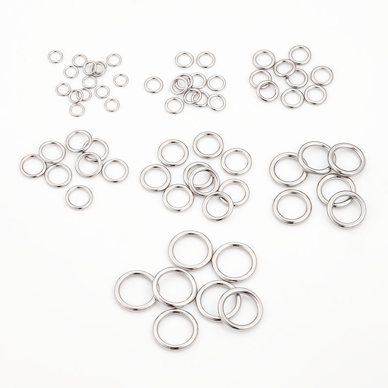 Jump Ring Jewelry Making Type 10 PCS/Package 304 Stainless Steel Solid Color Jump Ring Jewelry Accessories