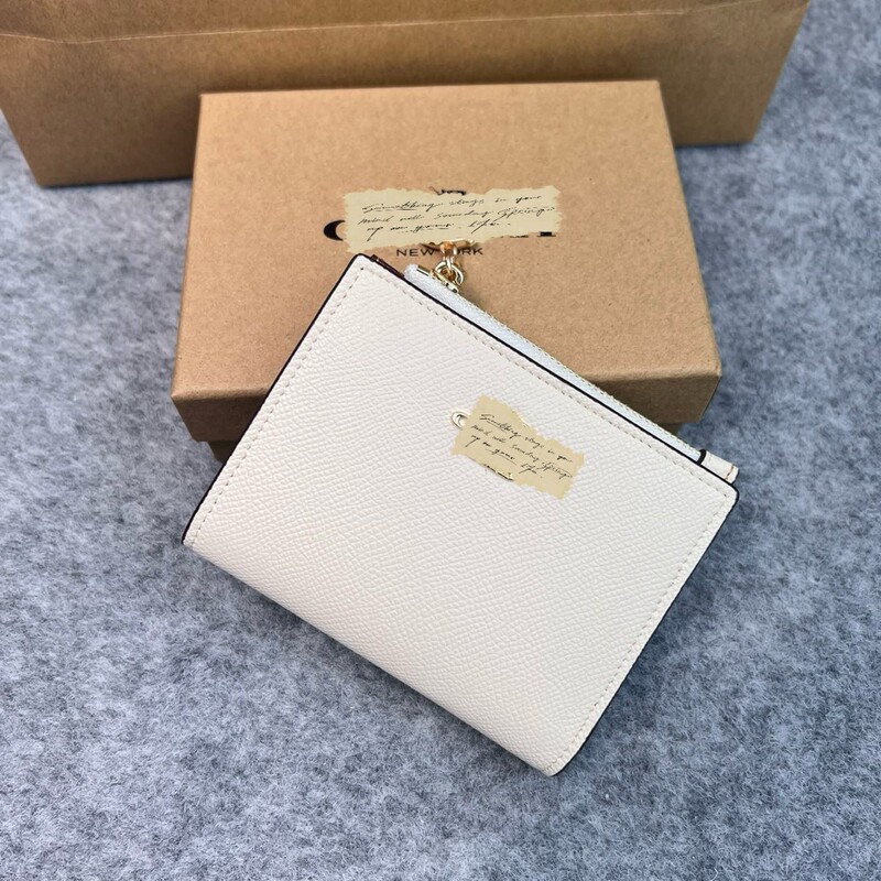 Cross-Border Zipper Letter Logo Bi-Fold Short Wallet for Coins, Fashionable and Versatile, European and American Style, Multi-Card, Large Capacity Wallet