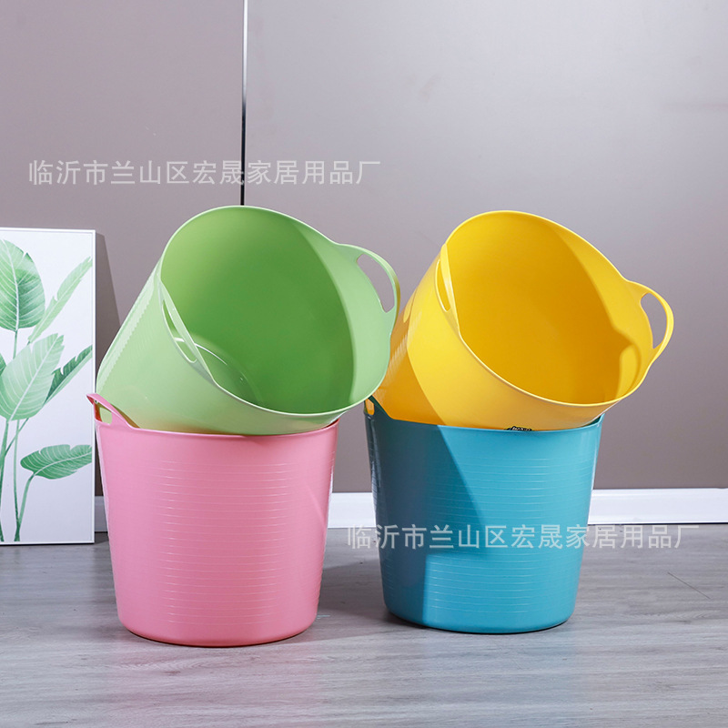 Plastic Baby Bath Bucket Thickeneded Non-slip Baby Bath Bucket Fashionable Thickeneded Kidsren's Bath Bucket Large Bath Bucket