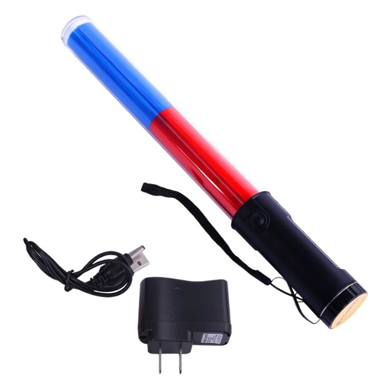 Ночная зарядка, дорожная дубинка, светодиодная красная и синяя сигнальная лампа, флуоресцентная палочка, спасательный индикатор, светоотражающее слово, знак остановки