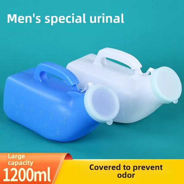 Wholesale 1200ml urinal men's portable large capacity night pot for the elderly adult urinal bed urinal with lid