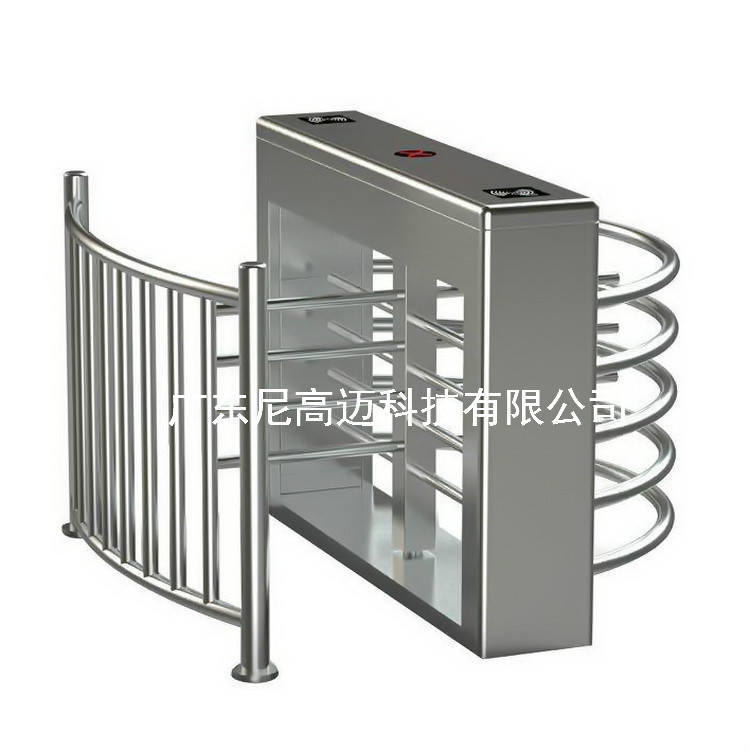 人行通道出入口半高智能转闸工厂车间限行刷卡考勤双向滚动旋转门