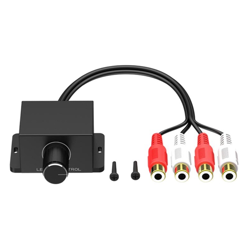 Amplificador de coche regulador de volumen/potenciómetro RCA hembra de entrada y salida 2RCA macho y hembra potenciómetro coche H