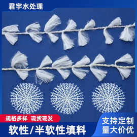 厂家批发各种规格软性填料 半软性填料 水处理生物组合填料
