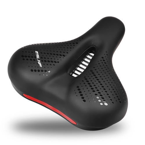ESLNF bicycle saddle road bike reflective waterproof big butt seat cushion outdoor mountain bike shock-absorbing seat cushion