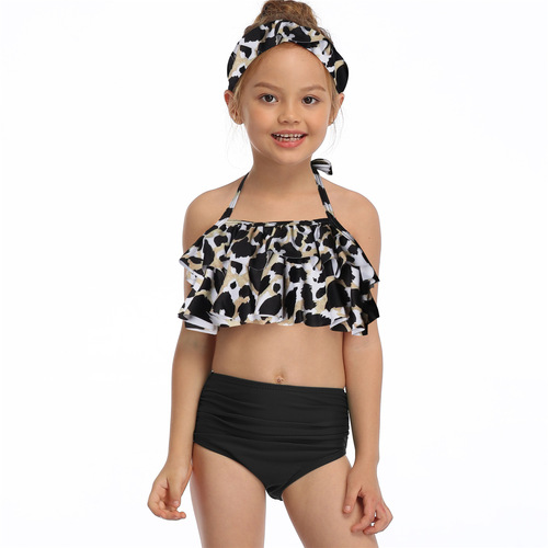 Bikini European and American girls' swimwear, girls' high-waisted swimwear manufacturer wholesale