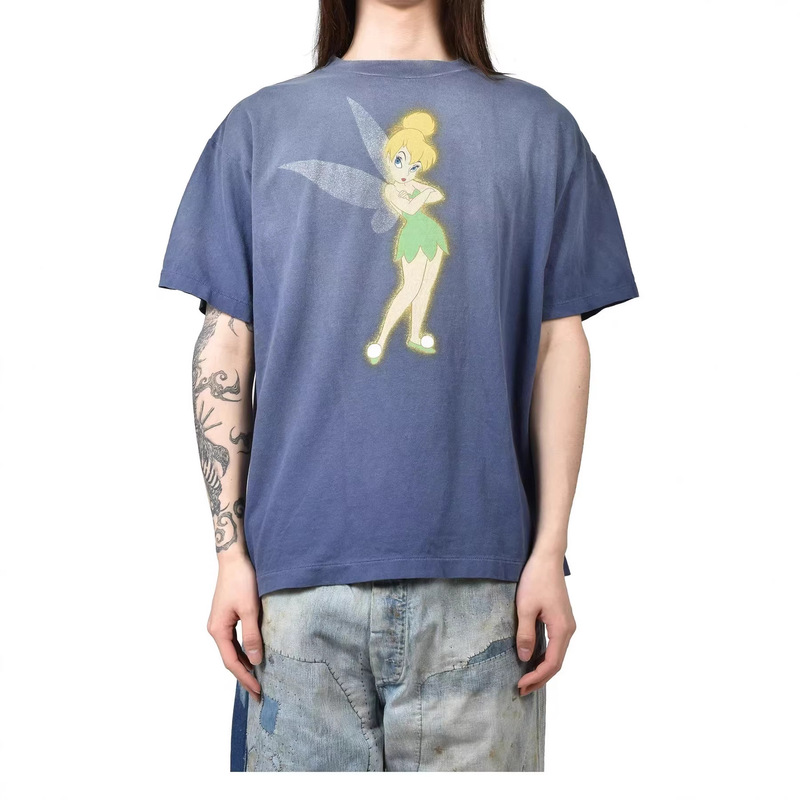 Saint of Michael American Fashion Brand T-Shirt with Chest Graphic and Letters on the Back, Summer Unisex Round Neck Short-Sleeve T-Shirt Saint of Michael American Fashion Brand T-Shirt with Chest Graphic and Letters on the Back, Summer Unisex Round Neck Short-Sleeve T-Shirt