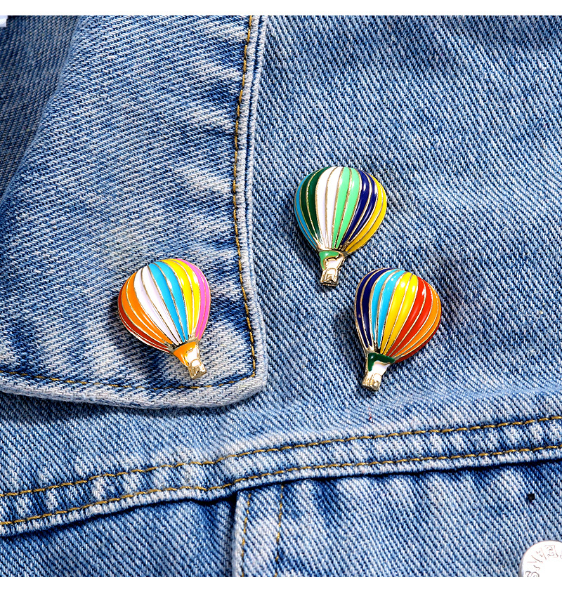 Unisex Gender Cute Modern Style Pin Hot Air Balloon Alloy Enamel Unisex Brooches