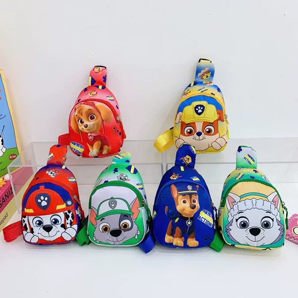 New Foreign Trade Children's Chest Bag Trendy Cartoon Puppy Paw Patrol Boys' Small Shoulder Bag Cute Girls' Coin Purse Small Backpack