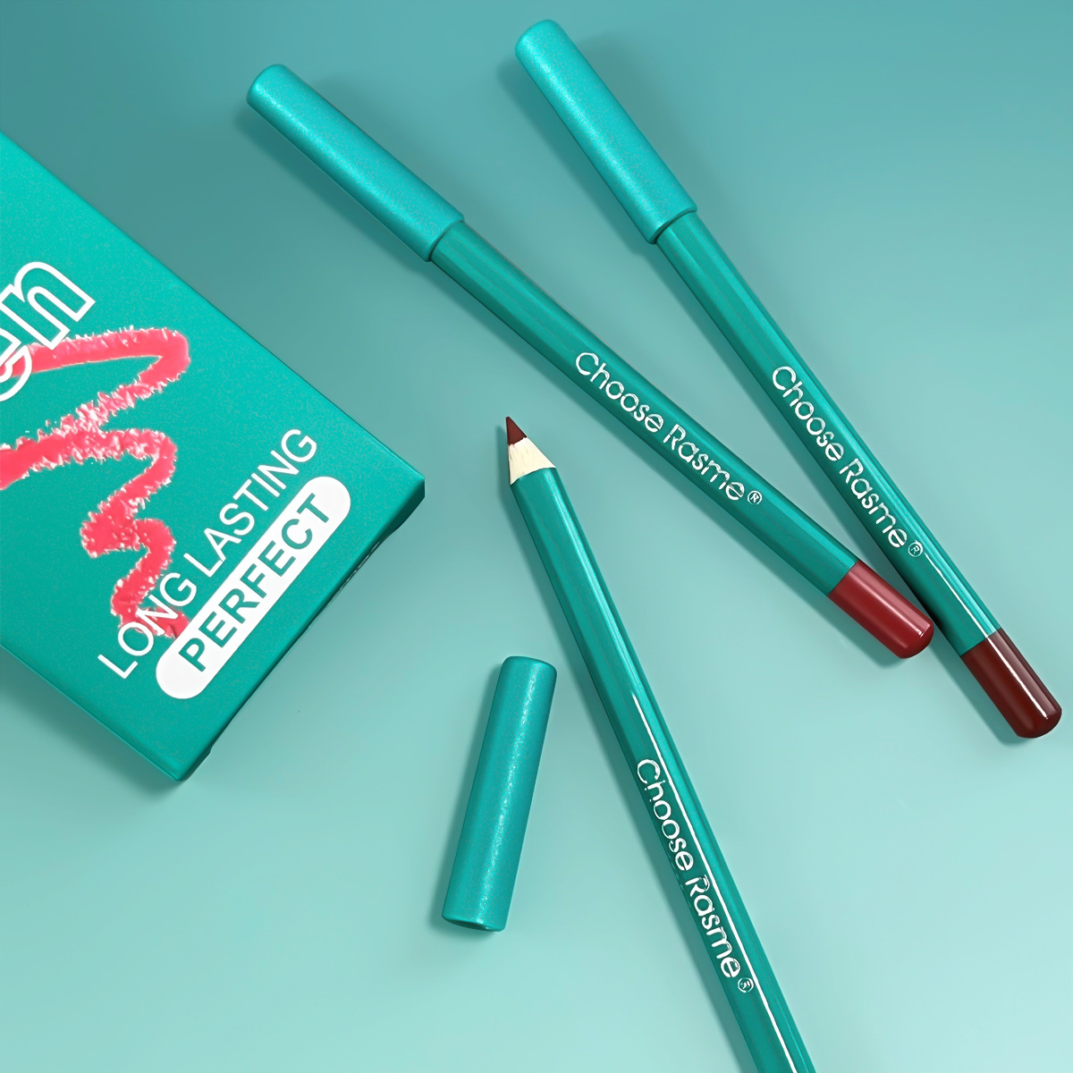 Matita labbra mista a 6 colori, pasta di fagioli, colore opaco, linea opaca, non facile da sbiadire, penna per rossetto_voghion.com