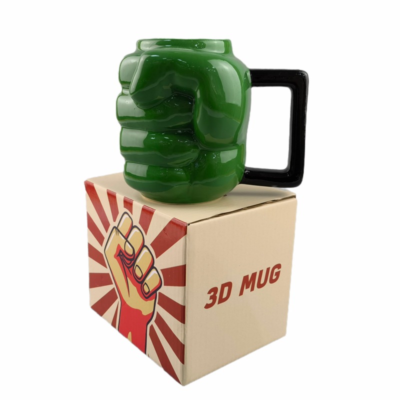Marvel verde gigante Haoke puño Taza de cerámica taza de agua taza de café taza de gran capacidad puño verde taza de té