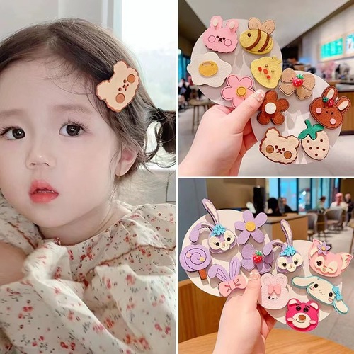 Baby cute broken hair stickers, children's flower princess bangs stickers, cartoon baby magic stickers, girls' magic stickers hair accessories