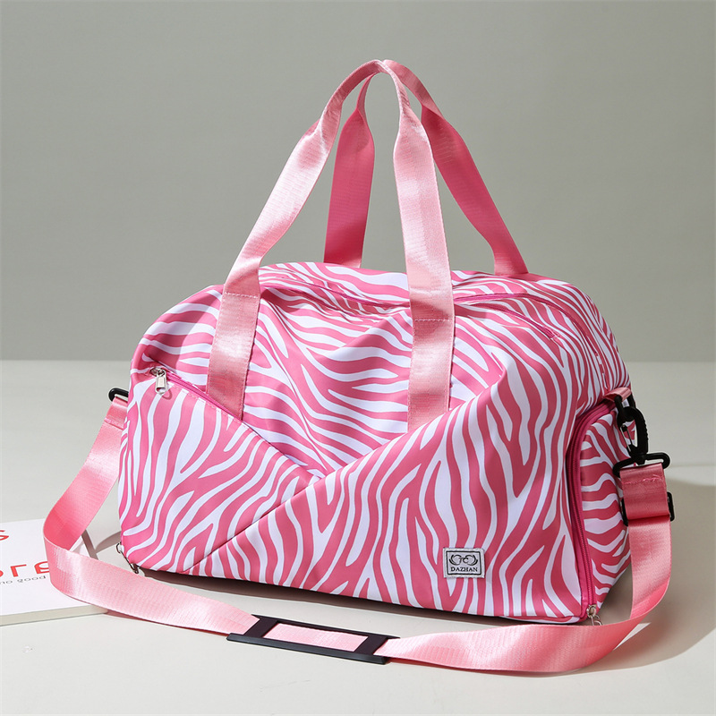 Zebra print travel bag, short-distance b...