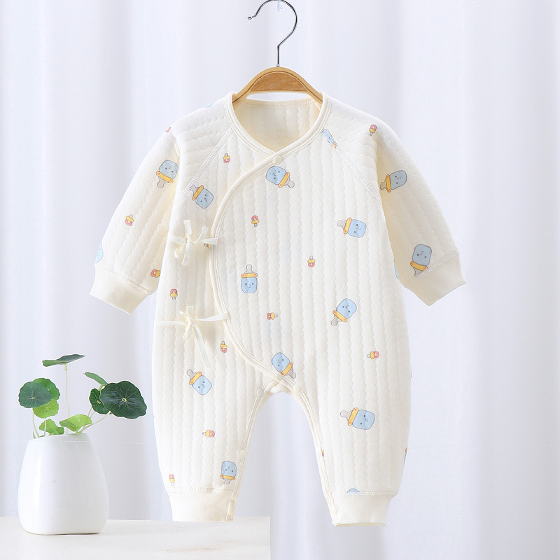 Baby's Warm Butterfly Clothes Baby's Autumn and Winter Type A Boneless Long-Sleeved Hare Clothes Climbing Clothes Baby's Monk Clothes