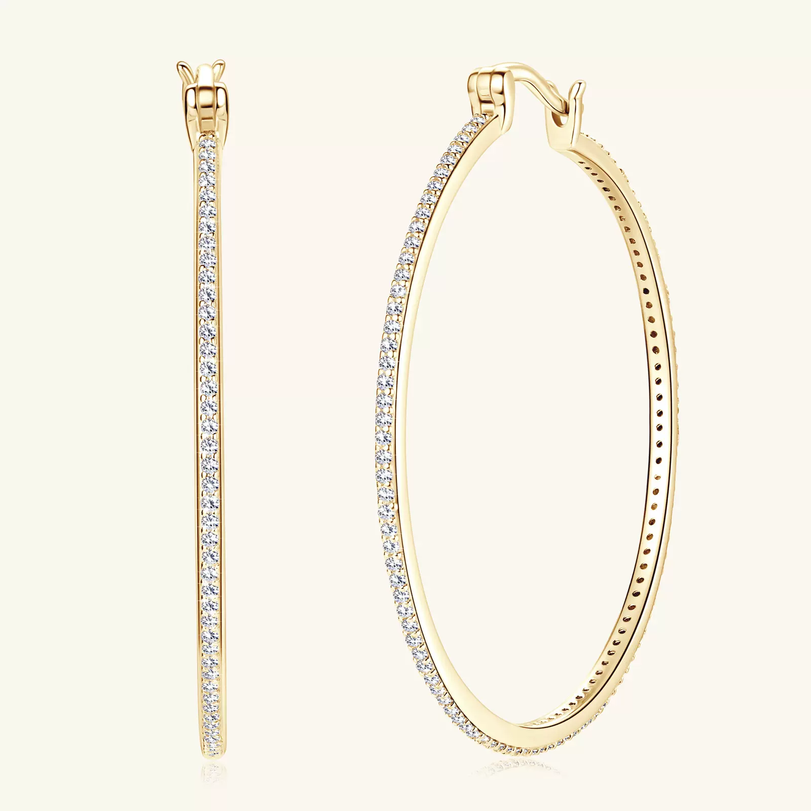 S925纯银耳环【清仓包邮】满天星莫桑石耳环夸张欧美跨境高级耳饰