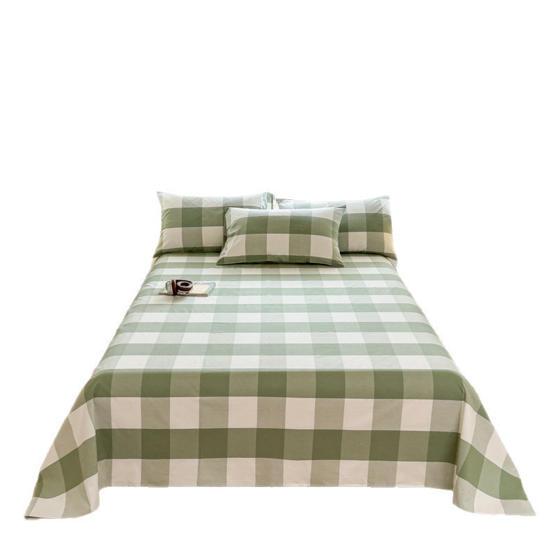 Juego de sábanas de algodón grueso de grado A para maternidad e infancia, individual/doble, para dormitorio estudiantil, juego de tres piezas de algodón y lino, venta al por mayor.