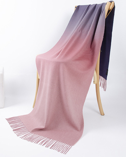 Mongolia Interior nuevo 60 ancho bufandas de cachemira pura otoño y invierno grueso Europa y América color gradiente agua ondulado chal