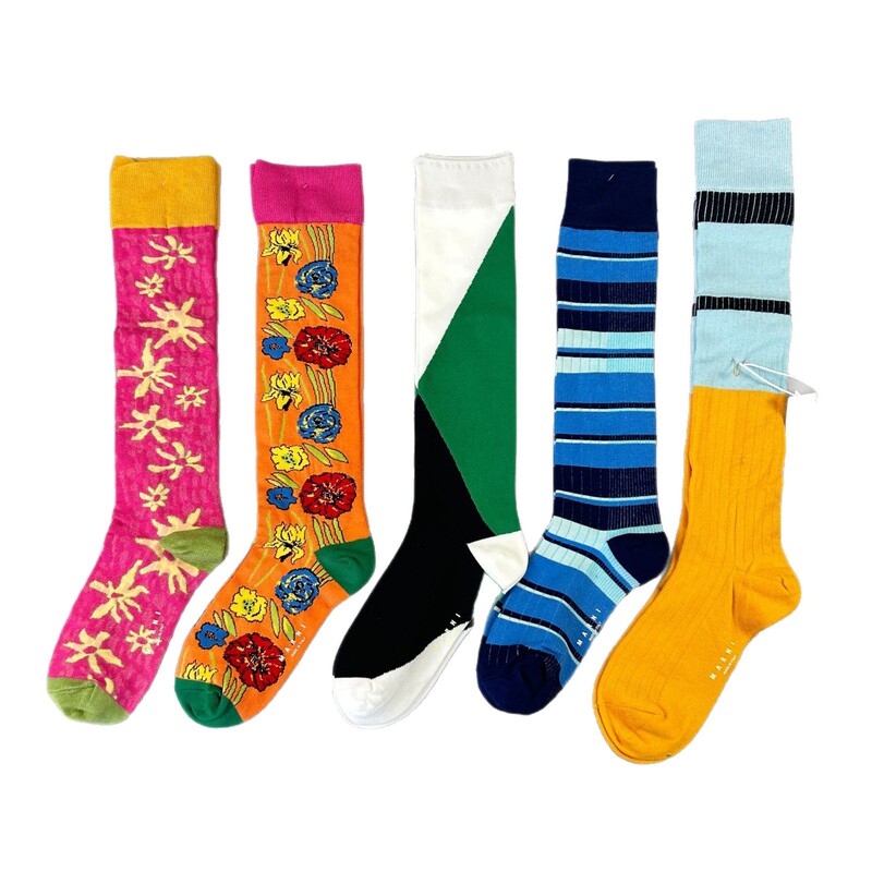 Foreign Trade Marni Calf Socks High Quality Simple Elegant Timeless Fashion Versatile Combed Cotton Women's Trendy Slouch Socks