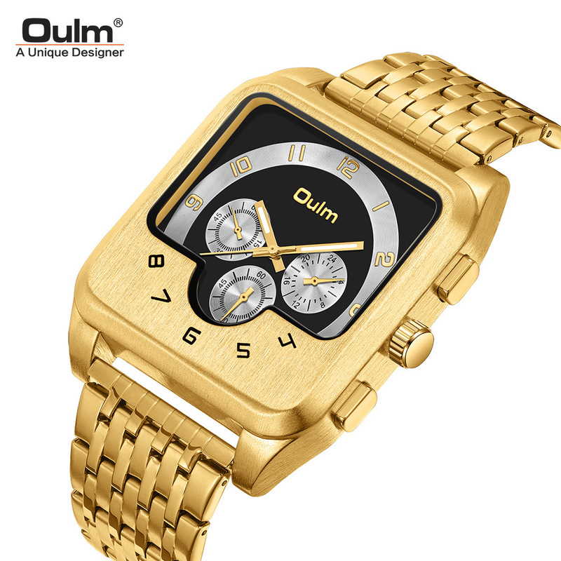 2024 New ouradium OULM men's multi-functional gold Black Watch high quality cross-border e-commerce hot sale watch