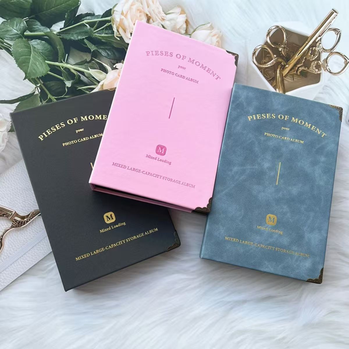 가죽 표지 10*10 유화 이중 칸막이 루스리프 3인치 4inch 5inch 영수증 포토앨범 카드앨범 사진첩