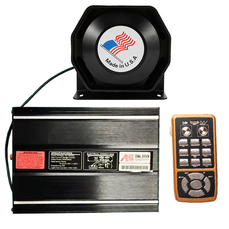 300W car-mounted wireless siren speaker, loudspeaker, high-pitched alarm, and AS7200M+ octagonal horn