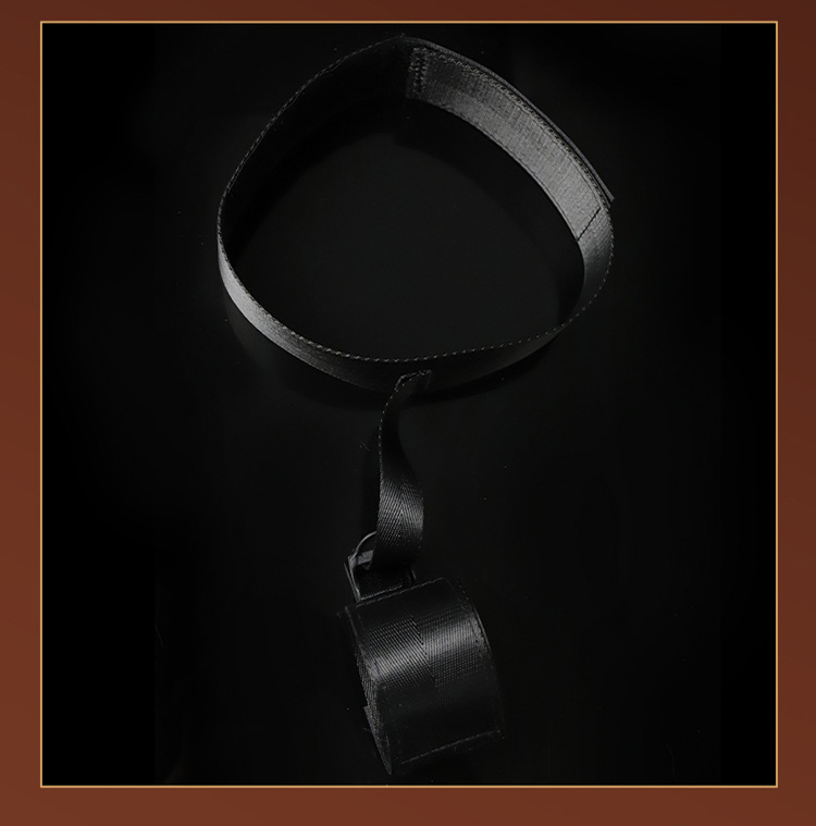 Jiuai Leather-Style Bondage Restraint Straps for Hands and Legs, Black Polyester SM Set — detail image 4
