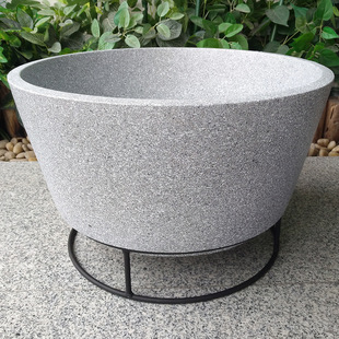 Crafts outdoor garden round gray Brazier heating home magnesium oxide-1