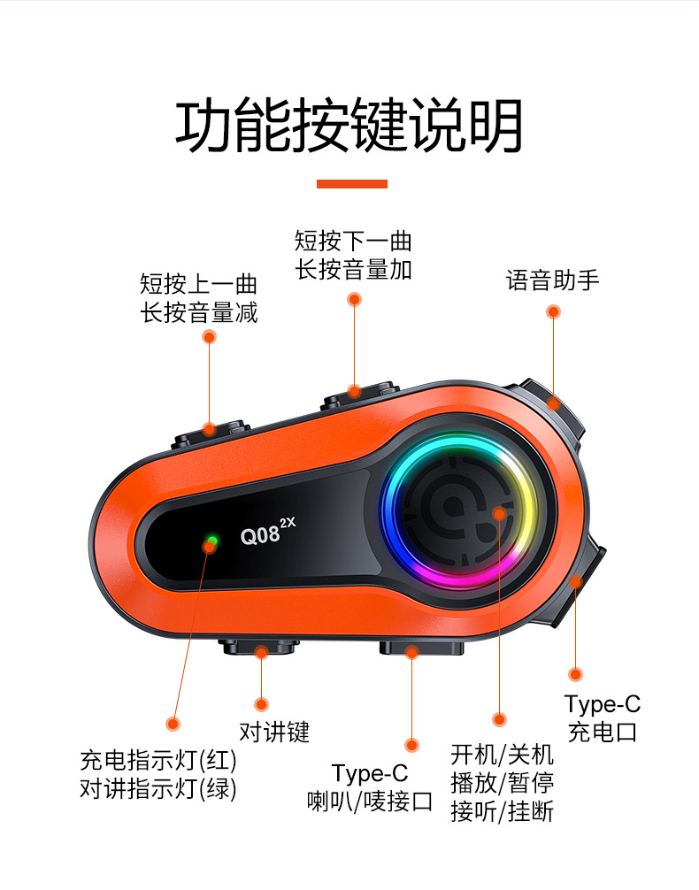 Helmet Bluetooth Headset Motorcycle Half Helmet Takeaway Rider Riding Long Battery Life Intercom Motorcycle Full Helmet Built-In Wholesale