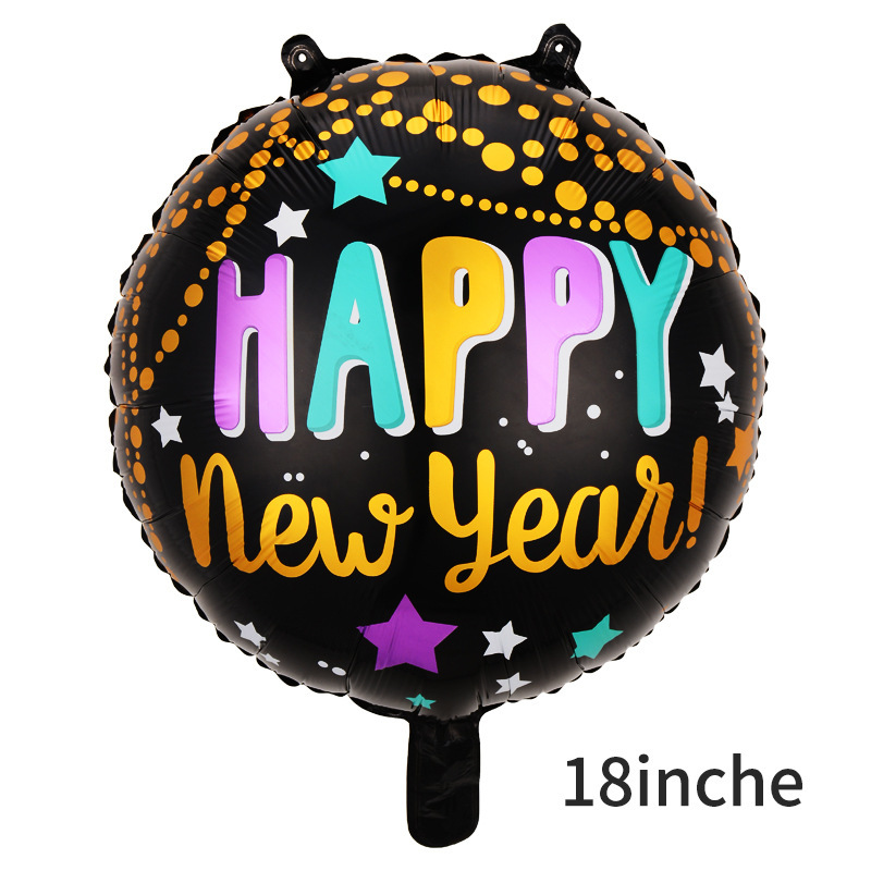 Decoración de fondo de Año Nuevo, globos de aluminio, marco de fotos con botella de FELIZ AÑO NUEVO, decoración de fiesta, arreglo de globos
