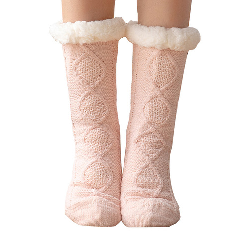 Floor socks, adult women's snow socks, carpet socks, home socks, plus pile carpet sleep socks, slippers, leg covers
