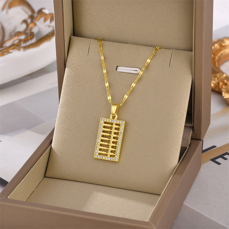 Collar de acero de titanio para mujeres simple y versátil estilo ligero de lujo nicho diseño de alta calidad no decoloración joyería de cadena de clavícula al por mayor